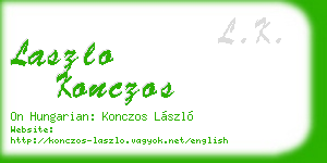 laszlo konczos business card