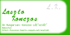 laszlo konczos business card